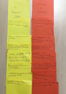 Post-it : sortilèges et antidotes inventés en atelier